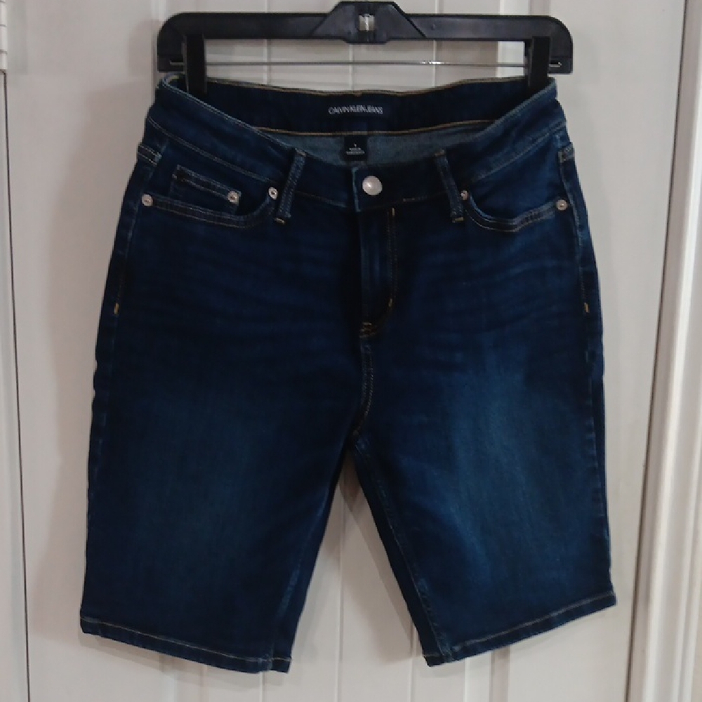 Calvin Klein Women's Dark Wash Jean Shorts